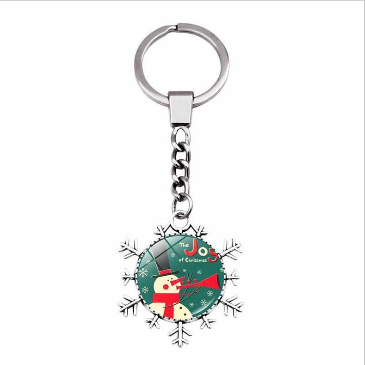 Customized Holiday Gifts Funny Snow Keyring Color Water Emoticon Fruit Key Chains Acrylic Christmas Keychains