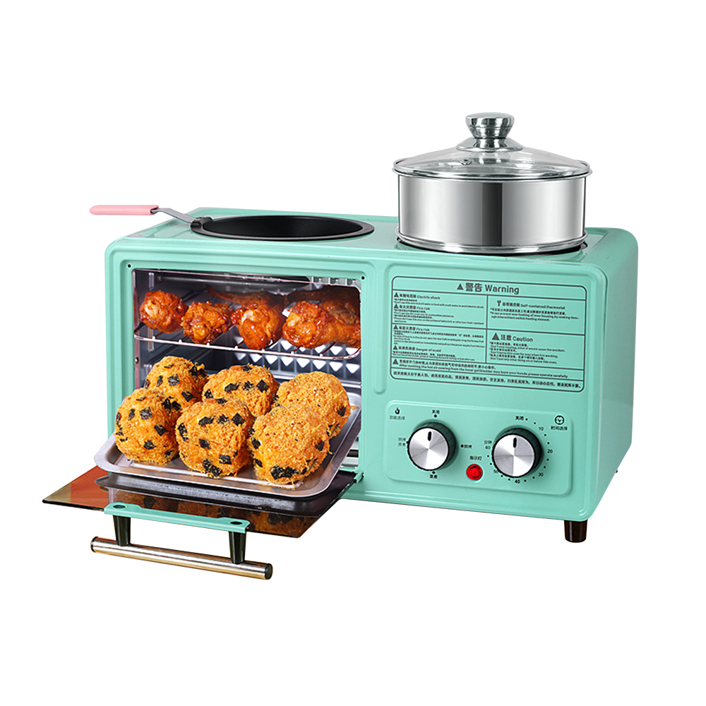 Best selling New Multifunction 4 in 1 Portable automatic breakfast machine Frying Pan Toast Oven