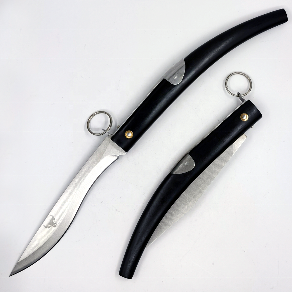 (PK-235BK) 8,75 дюймов черная пластиковая ручка OKAPI Блокировка стиль Африка складной кемпинг выживание тактический Открытый Kukri нож