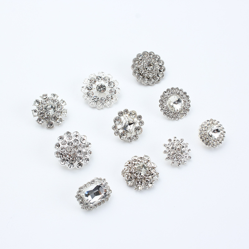 JFFB035 Luxury Rhinestone Buttons Crystal Button For Clothes Decorative Sewing Buttons