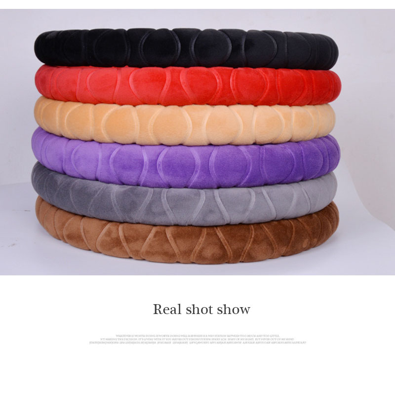 Plush Steering Wheel Cover Personalized Winter Car Handlebar Cover