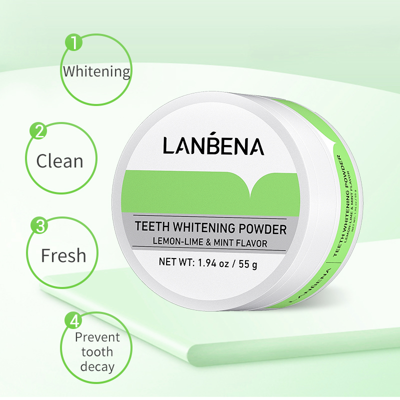 LANBENA Стоматологическая 1000 сетка мятный вкус Отбеливание зубов порошок удаление пятен зубов