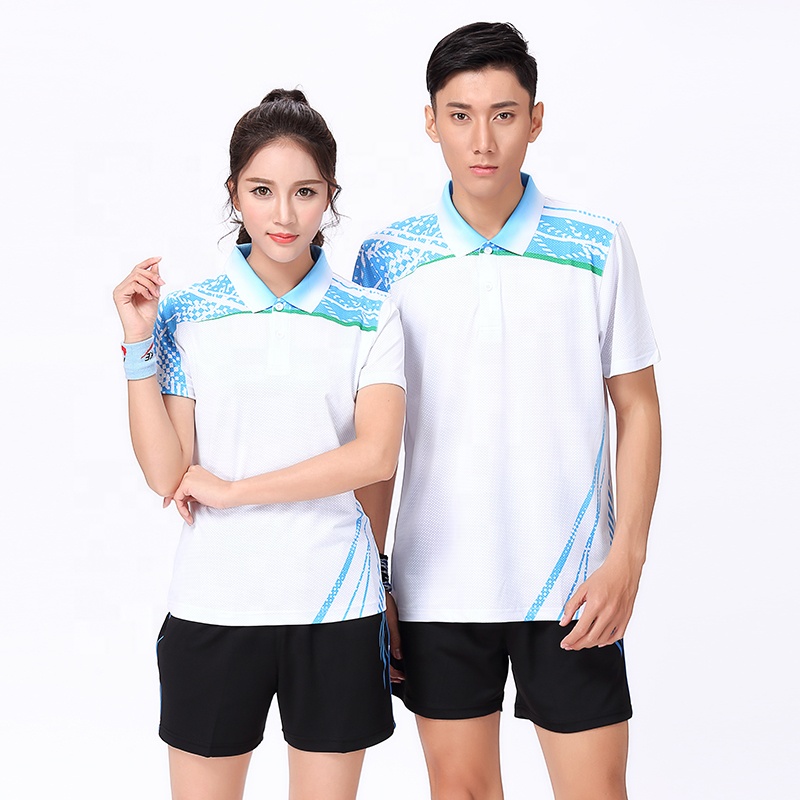 High Quality Running Sport Fitness Gym Quick Dry Breathable Badminton Shirt,Women/Men Table Tennis uniform