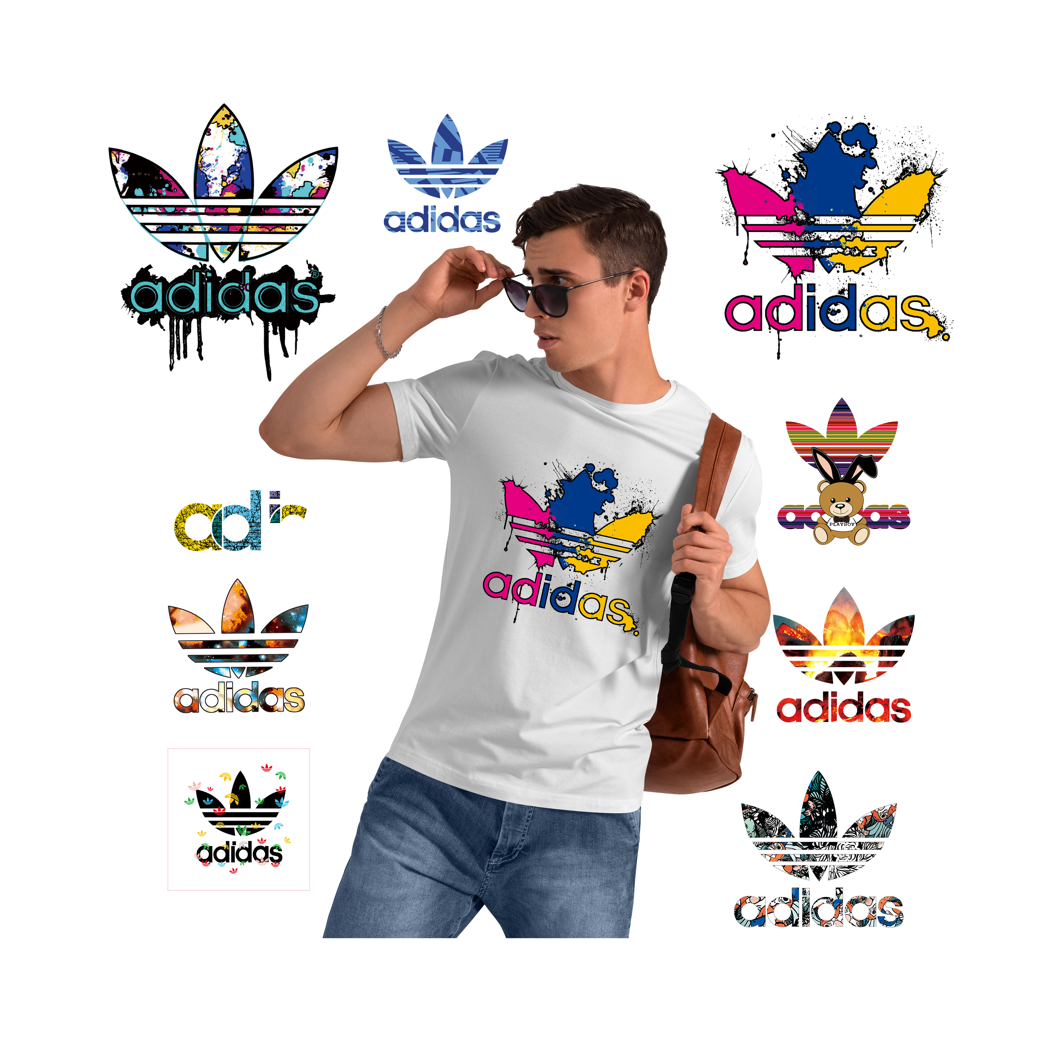 Wholesale Custom DTF plastisol printable vinyl film designs sticker logo customize screen printed heat transfers for t shirts