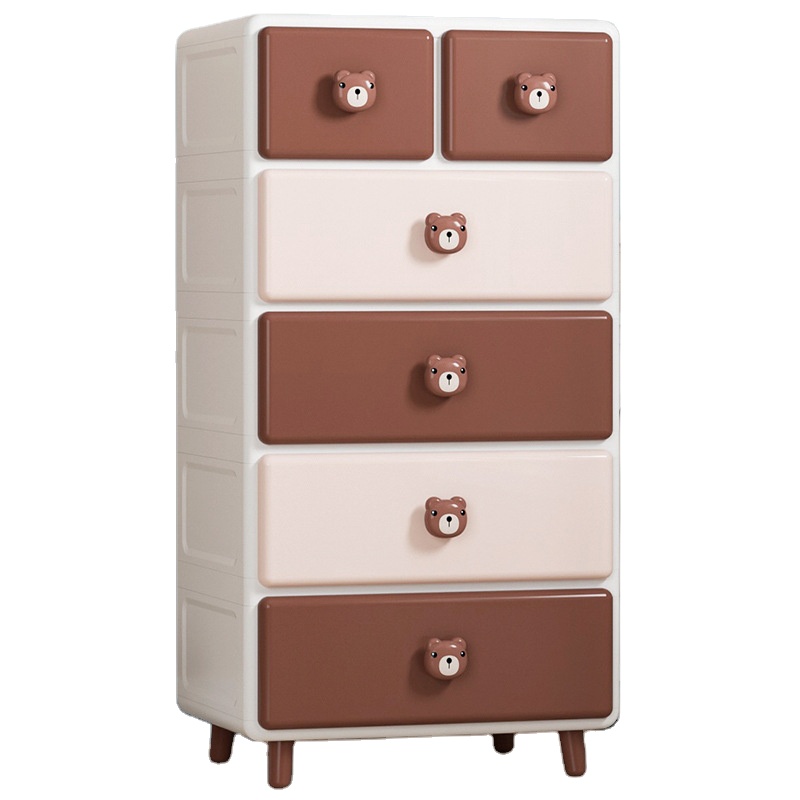 Household Cartoon Drawer Baby wardrobe Children's Sorting Storage Cabinet