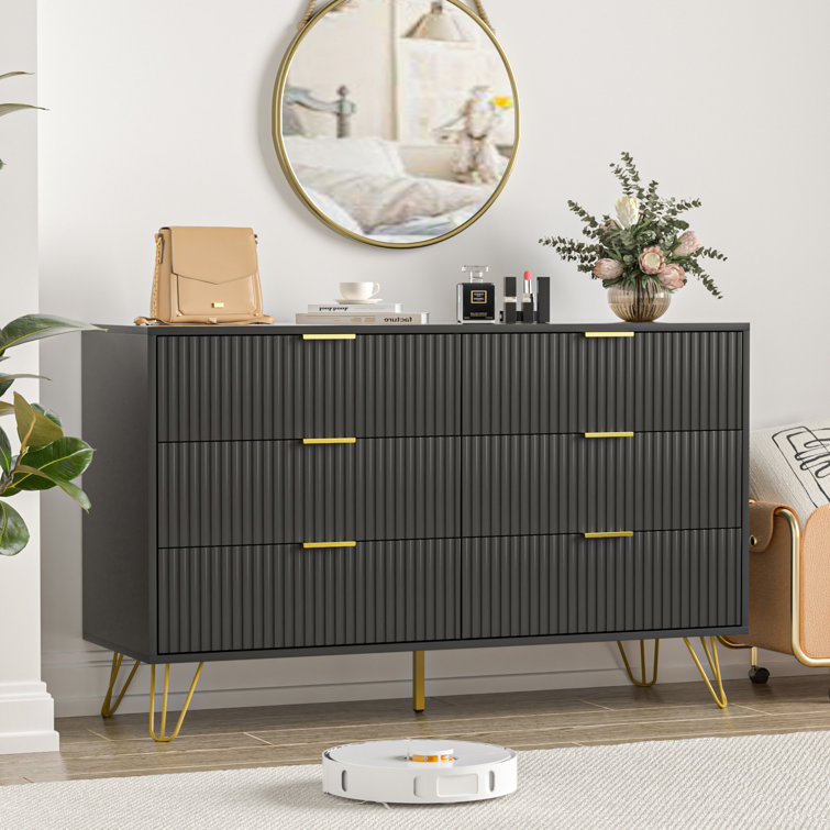 Dresser Cajoneras for Bedroom Wooden Chest of Drawers Modern Dresser Organizer White Dressers 6 Drawers Bedroom Furniture