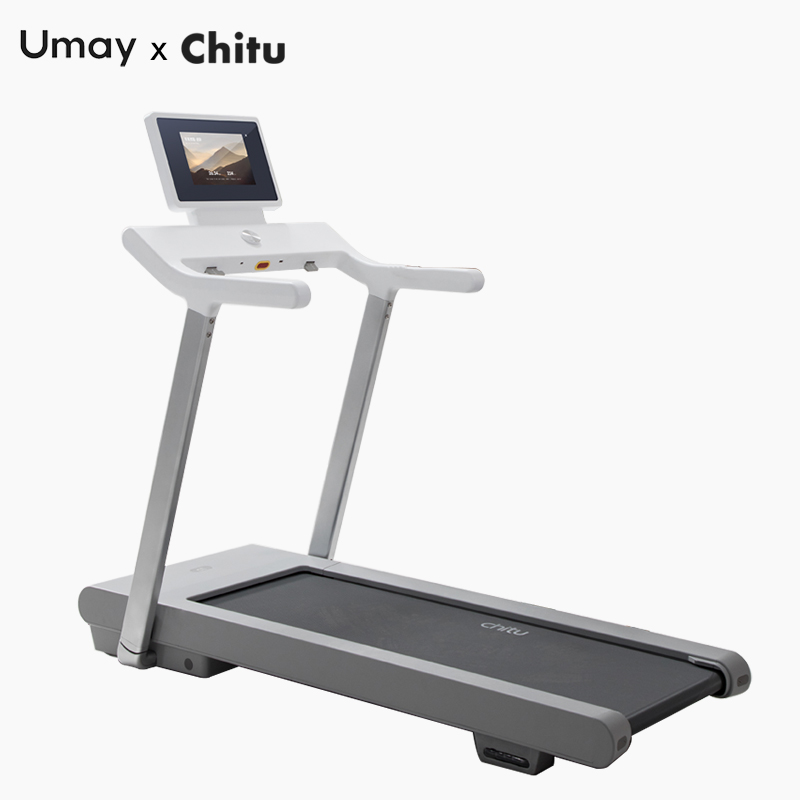 New Chitu 3.5hp Auto Incline Portable Home Treadmill With 15.6 Wifi Screen