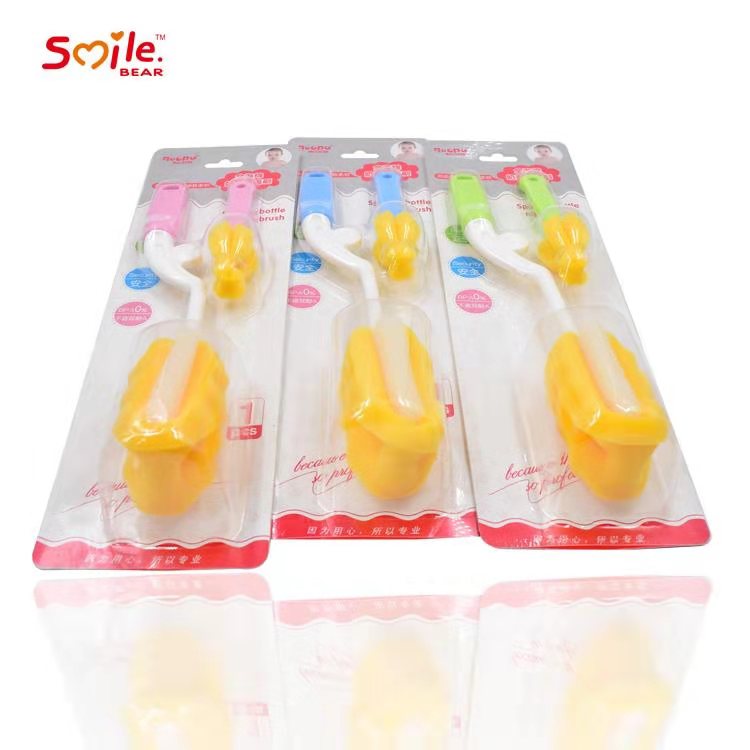 2020 new high volume baby multi-function manual sponge bottle brush