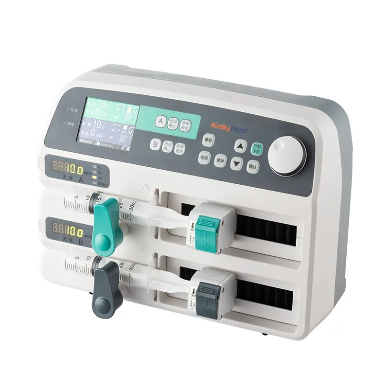 Cheap Medical Equipment Double Channels Electric Human Veterinary Disposable Infusion Pump Syringe Pump
