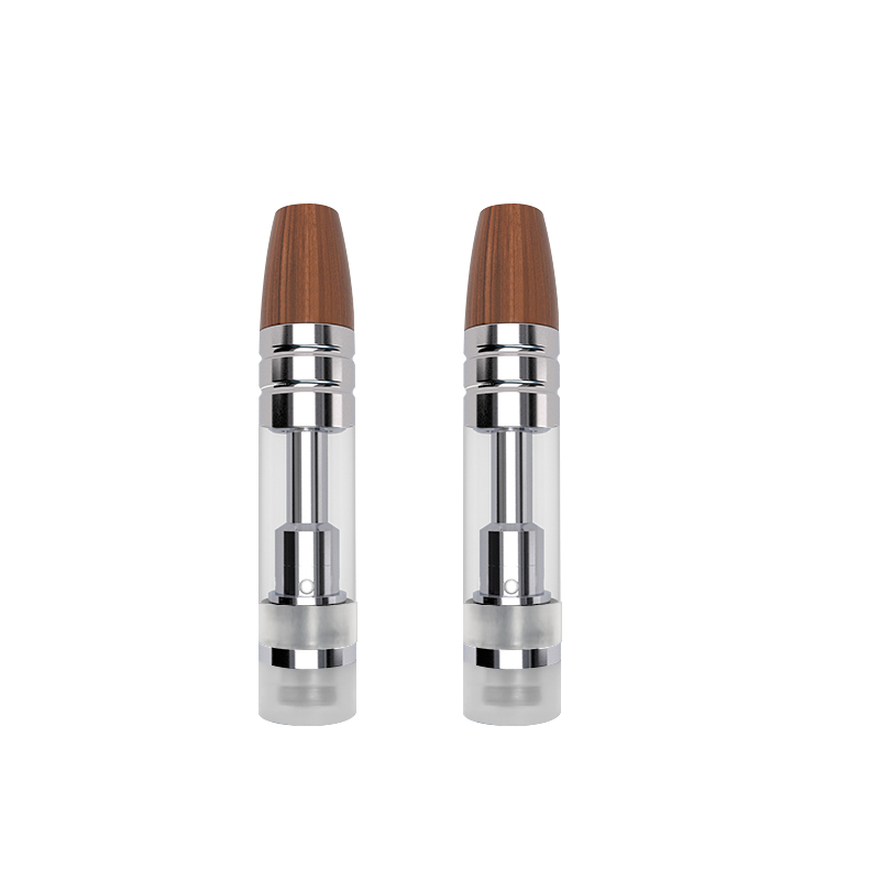 USA hot sale big Chief wooden tips 0.5ml 1ml Cbd Atomizer 510 Thread Ceramic Coil vape cartridge