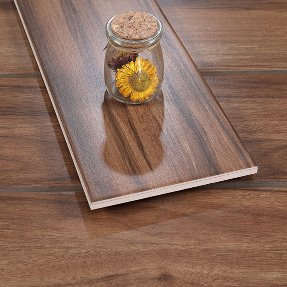 Foshan factory in stock wood grain floor tile wood