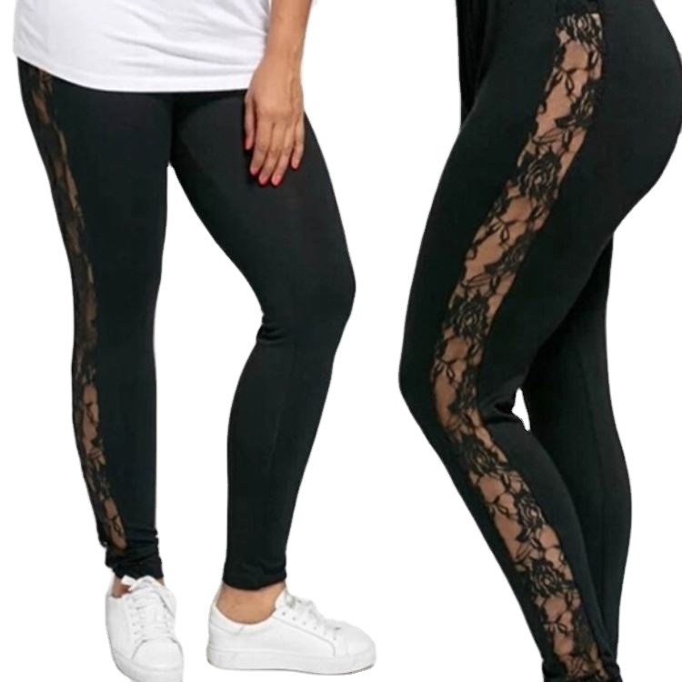 Amazon wish new sports pants side lace stitching large size sports pants nine points sports pants