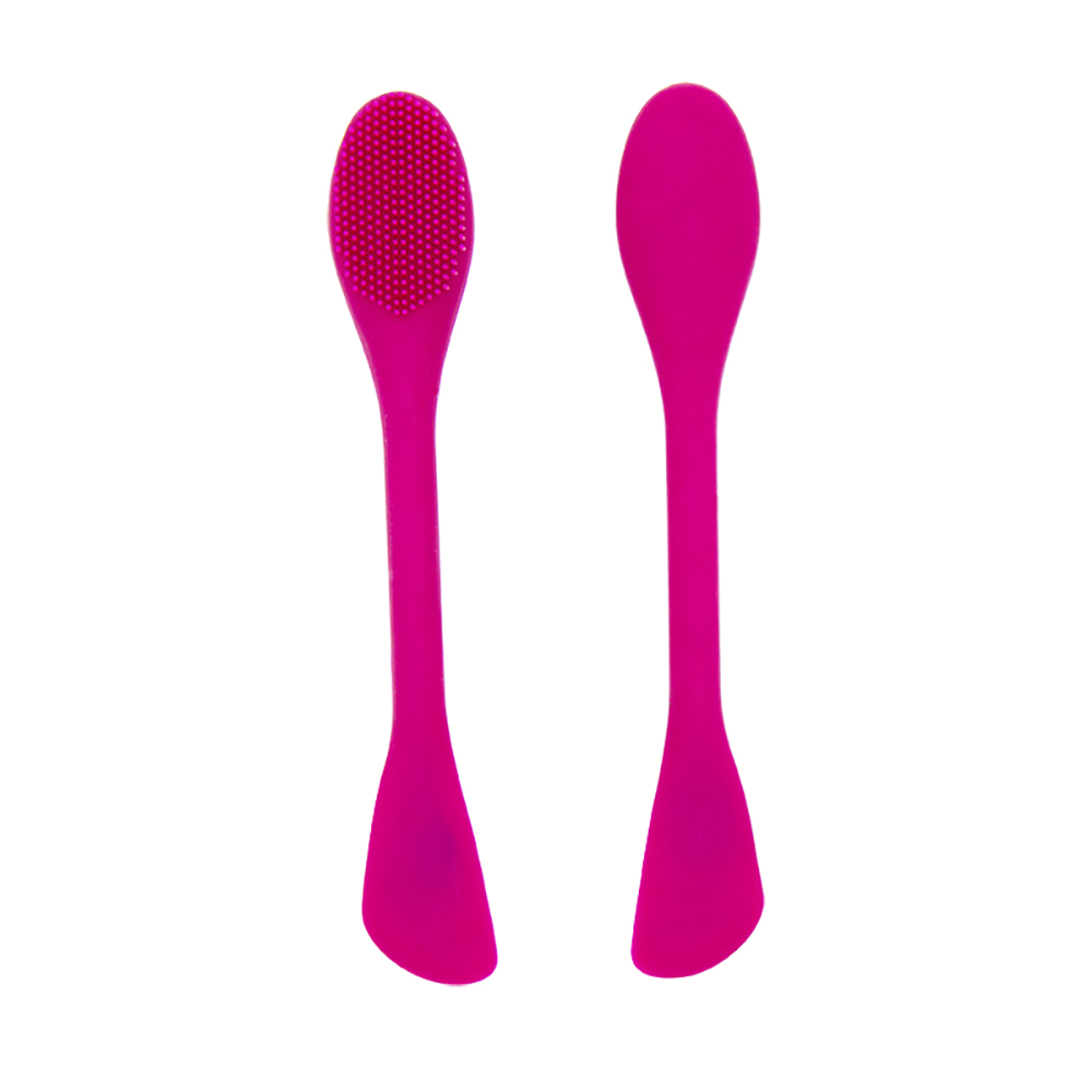 Double-head Facial Cleaning Brush Facial Mud Mask Applicator Soft Silicone Beauty Brush Tools for Cream, Lotion