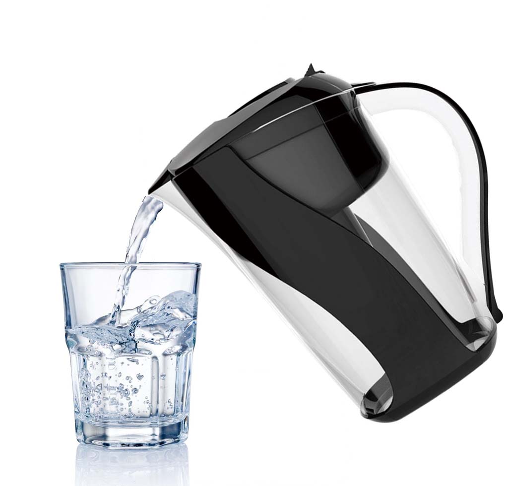 3.5 L Water Filter Pitchers with Electric Counter BPA Free Plastic Water Pitchers Increases PH Removes Lead Fluoride Chlorine