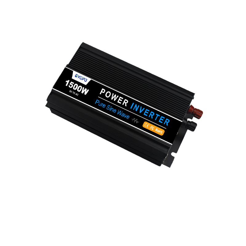 GYOPO Solar Inverter 1500w 12v 24v 48v to 110v 220v Pure Sine Wave Inverter Solar Off Grid