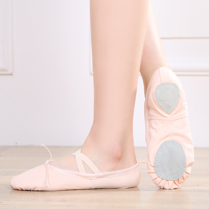factory outlet high quality ballet shoes canvas satin dance shoes flesh custom LOGOcustom LOGO