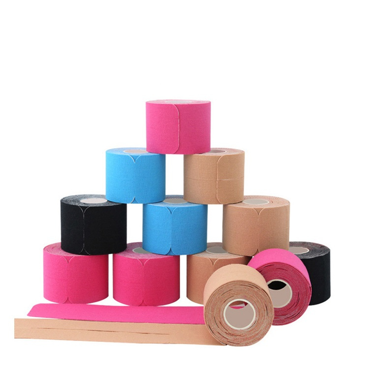 Acrylic glue best selling products custom logo printed kinesiology sports tape for therapy muscle kinesiology tape 5cm 5m