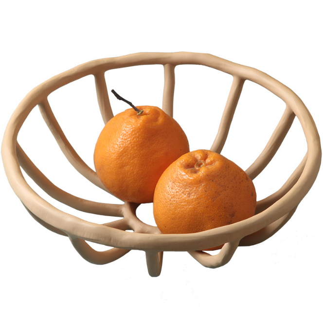 Nordic style simple Morandi fruit tray living room coffee table hollow storage decoration creative home decoration