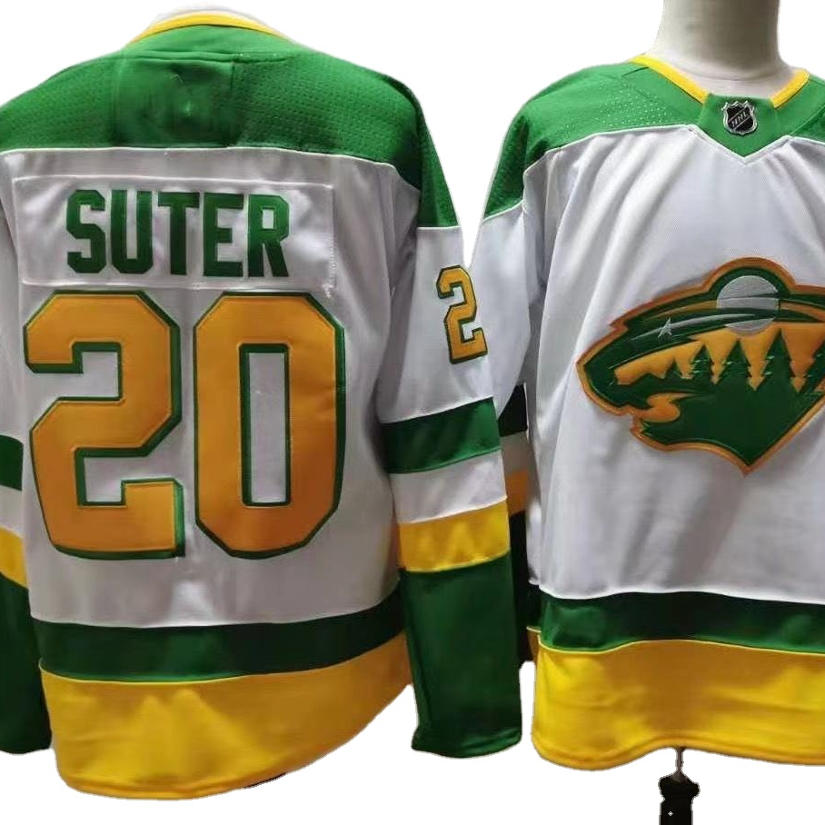 20 Suter 11 Parise 22 Fiala 24 дамба 97 Kaprizov оптовая продажа Высококачественная сублимационная мужская форма для хоккея с шайбой