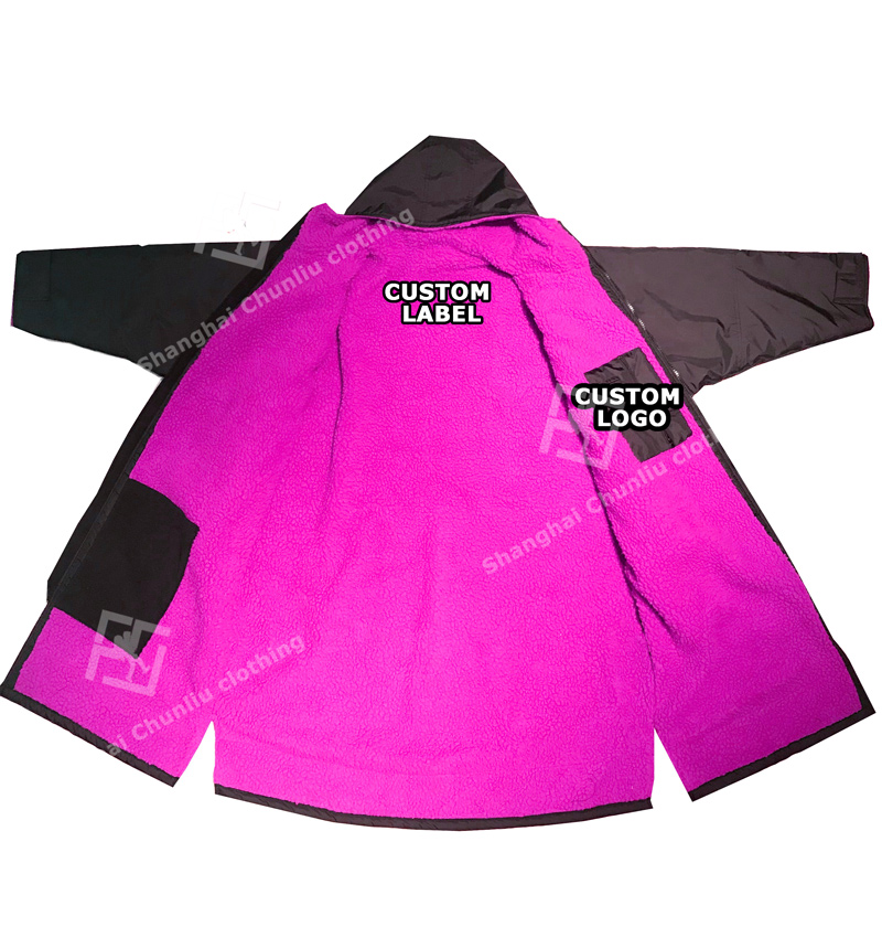 OEM chinese manufacturer High quality Waterproof long sleeve custom changing poncho dryrobe