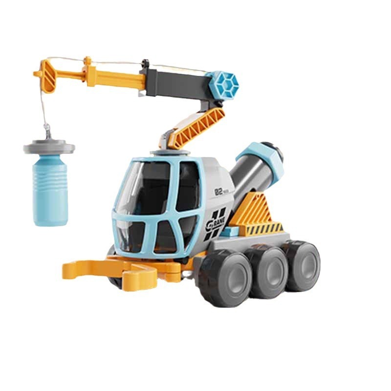 Wholesale Price Kids Adventure Set Toys Multi Functions DIY Engineering Vehicle Set Educational 4 IN 1 Space Tool Crane Toys