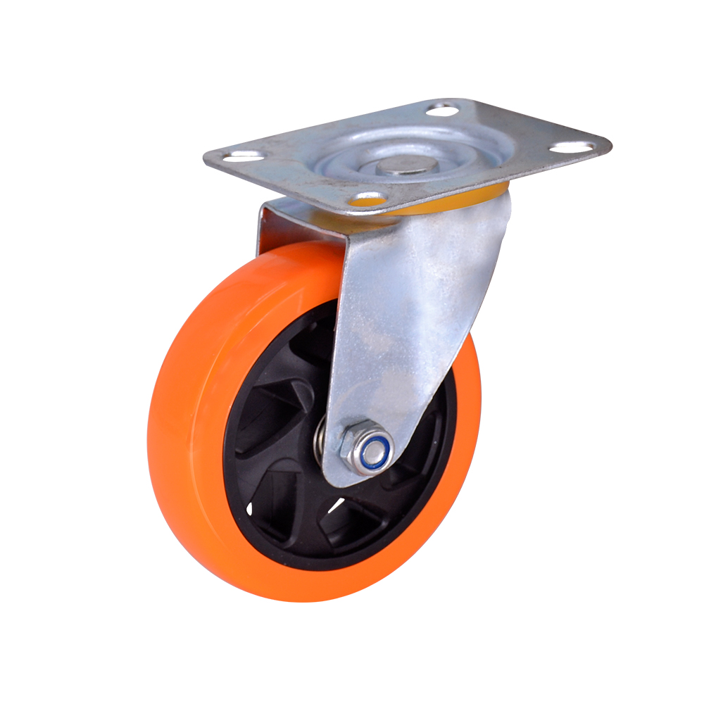 PVC shopping cart caster Swivel Castor Wheel For Hand Cart