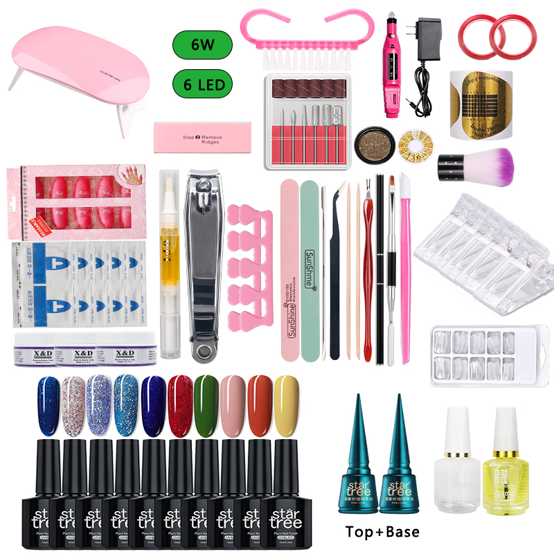 Hot-selling women's creative nail paint kit nail polish gel and nail tools kit