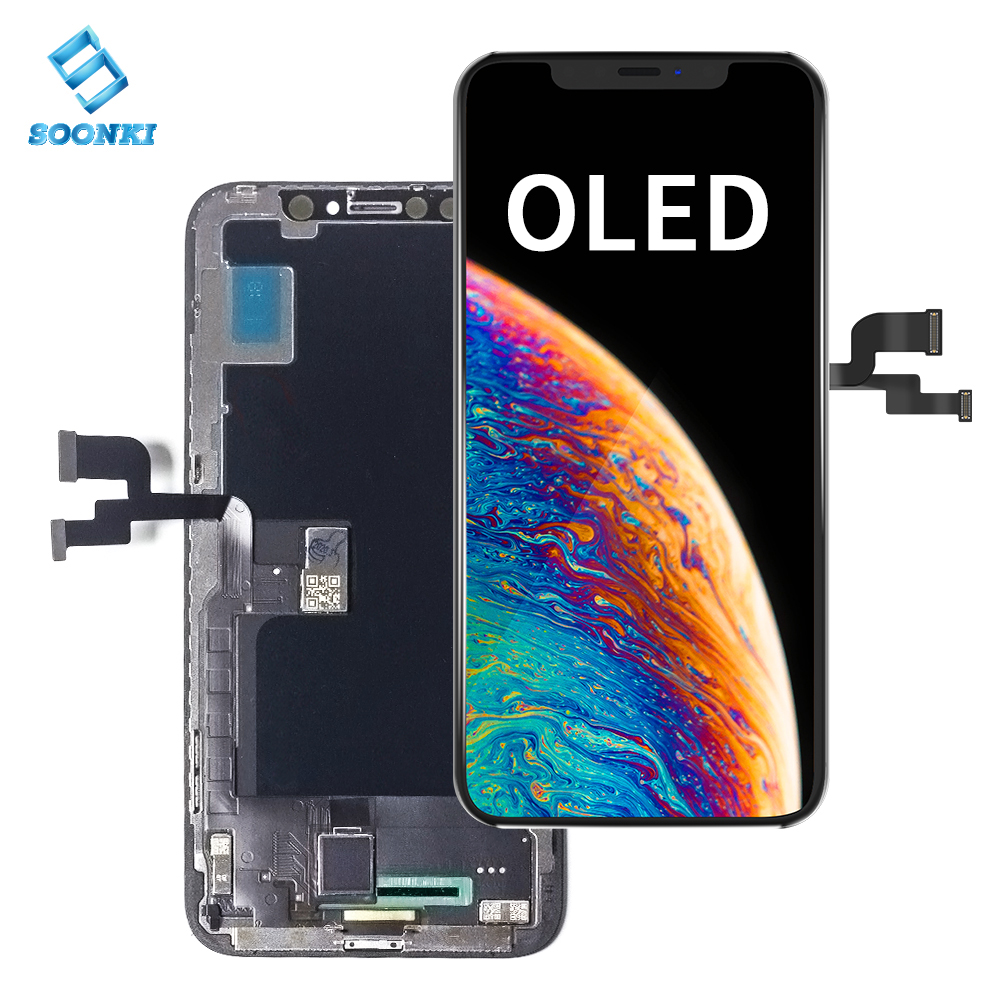 Высокое качество X lcd экран Замена OLED Мягкий сенсорный экран lcd мобильный телефон запасные части сенсорный экран дигитайзер lcd для iphone X