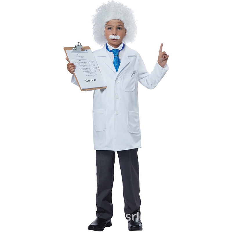 Hot-selling Kids's physicist scientist career costume cosplay uniform well-fitting body carnival dress up party clothing