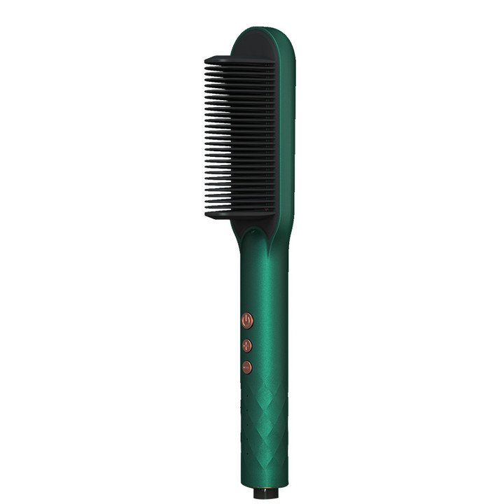 Portable 3 In 1 Ceramic Curling Iron Flat Iron Hair Strengthening Comb electric hair straightener brush for women