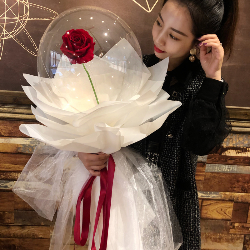 Led mothers day Valentine gift rose BOBO balloons wedding decoration supplies