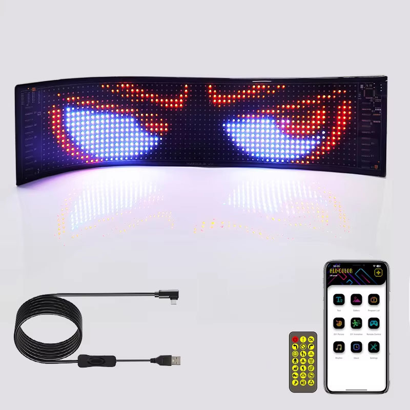 Programmable App Control Outdoor Full Color LED Signs Advertising Scrolling LED Car Sign Board