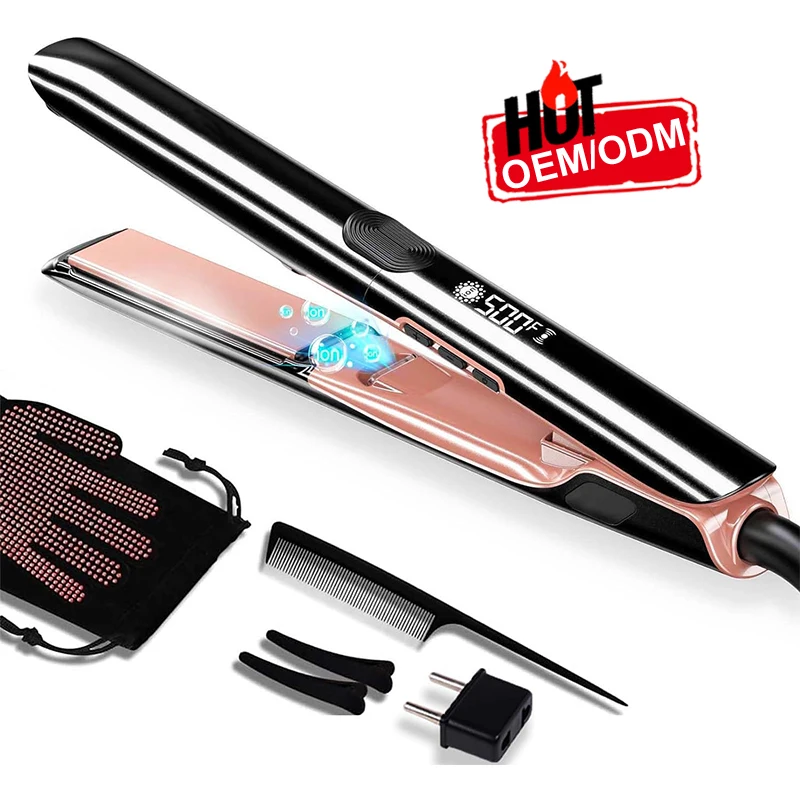 Portable Ionic Hair Straightener And Curler 2 In 1 Keratin 500F Treatment Hair Flat Irons For Household Straightening Iron