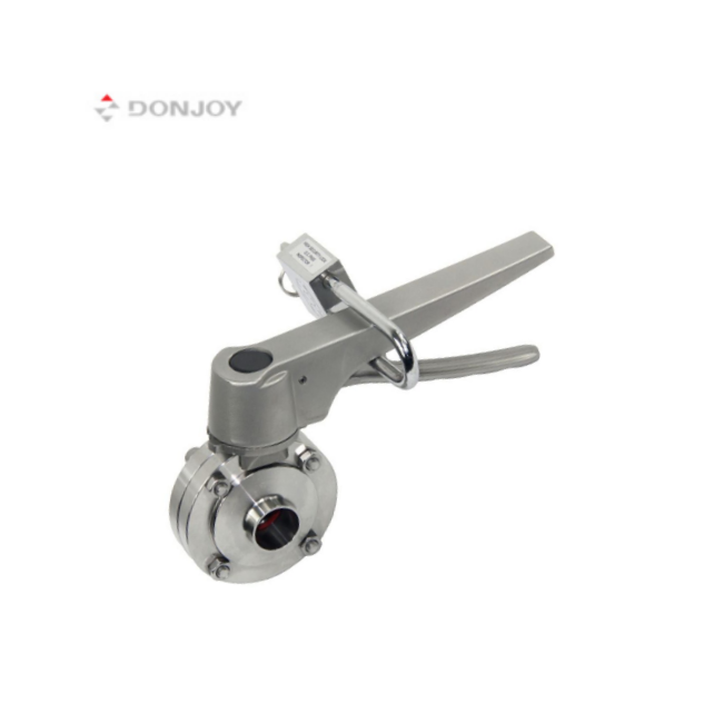 Ручной Клапан-Бабочка DONJOY ss 304 316L, санитарный многопозиционный ручной клапан-бабочка с замком