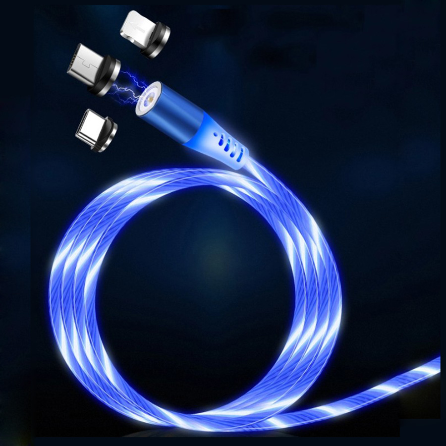 Трендовые товары, Новое поступление 2020, USB-кабель для быстрой зарядки, светлый кабель для мобильного телефона, USB Магнитный зарядный кабель
