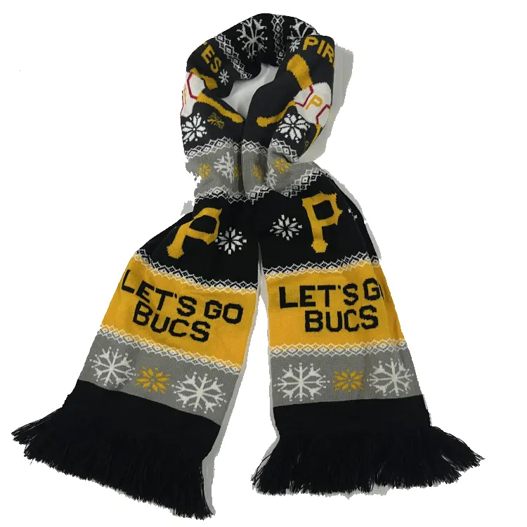 New Arrival NFL Football Fan Scarf Customized Scarves Custom Winter Scarf Knitted Jacquard