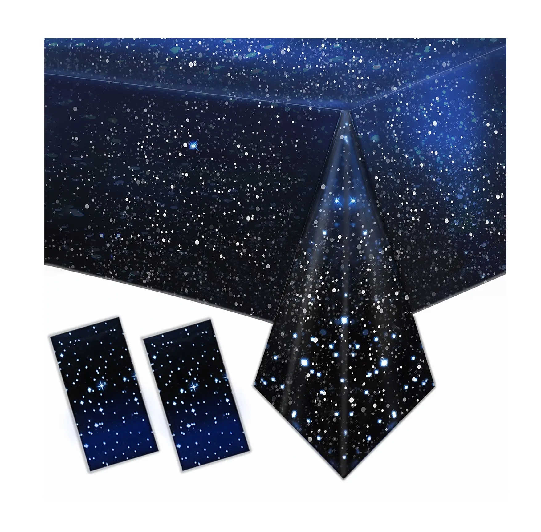 Space theme Starry sky tablecloth Milky Way star plastic disposable tablecloth for birthday party decoration