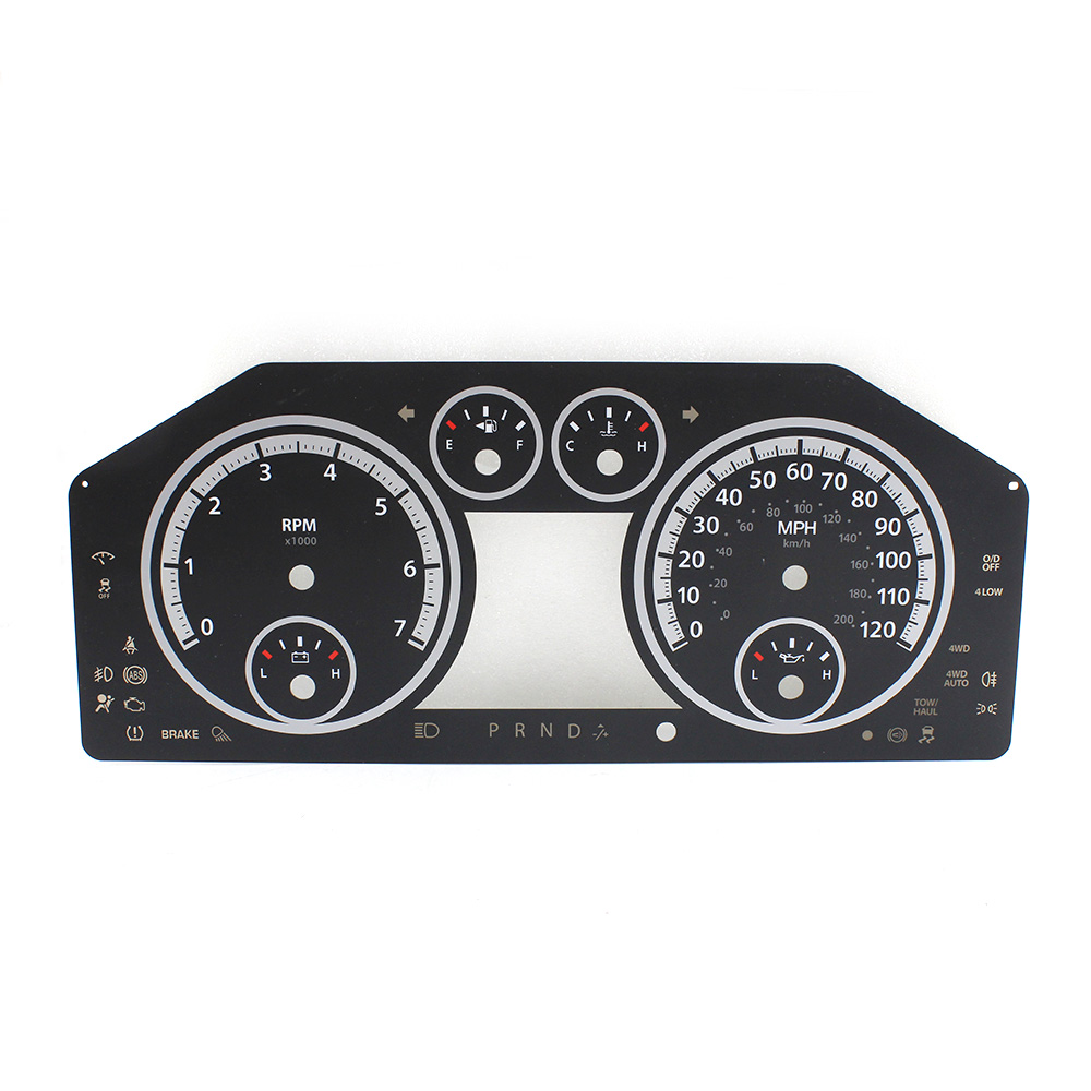 Пользовательская Автомобильная Передняя панель Speedmeter с трафаретной печатью от поставщика
