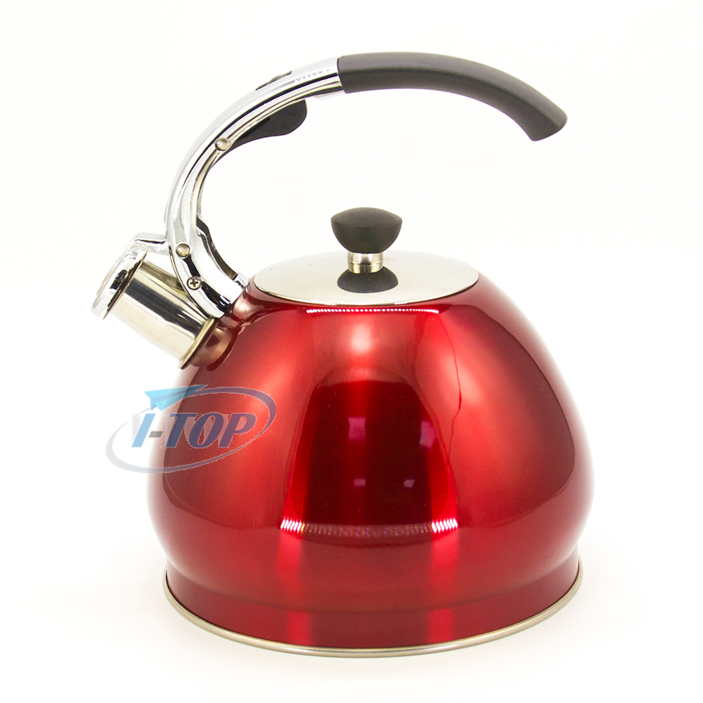 Silver Color Painting stainless steel whistling tea kettle