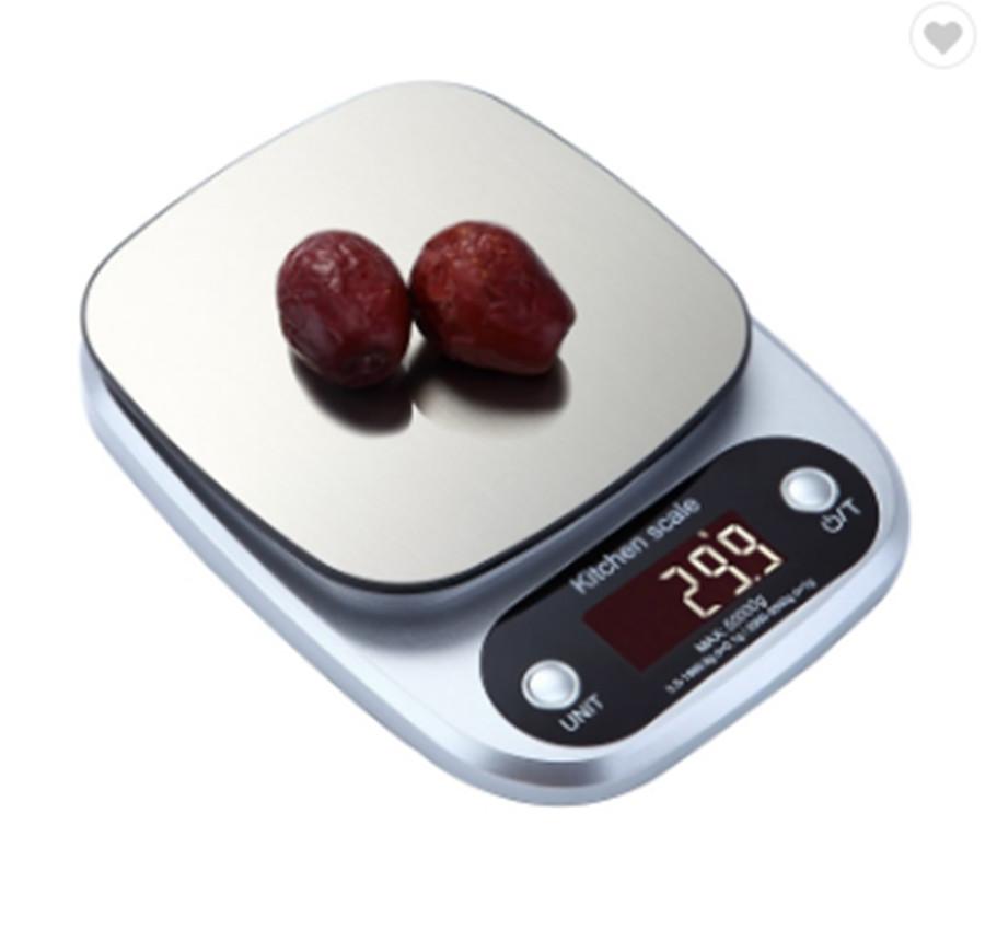Kitchen Stainless Steel LCD Electronic Scale, Specification: 5kg/0.1g