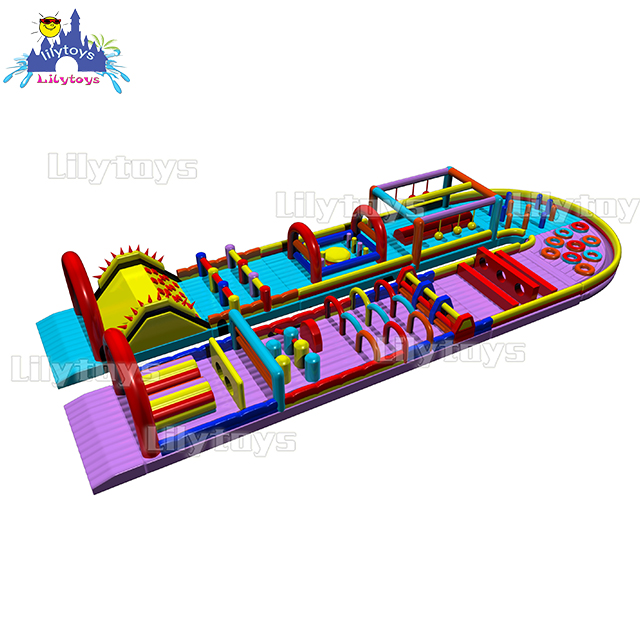 Obstacle Inflatable Factory Price Custom Adult Children Giant Commercial Outdoor Challenge Bounce House Inflatable Obstacle Course Equipment For Kid