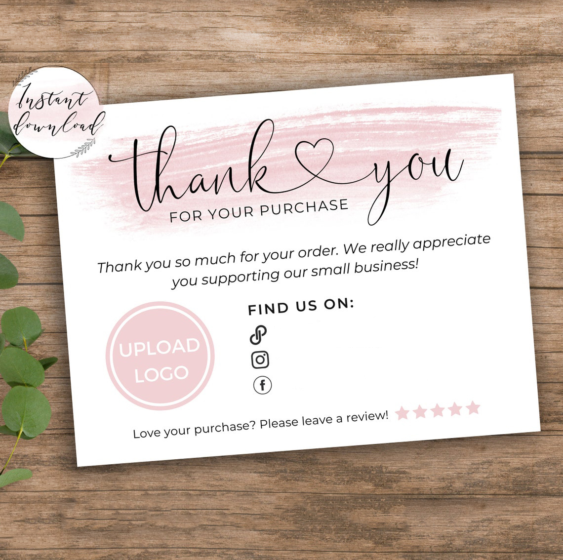 Пригласительные открытки с надписью «Buisiness Thank you» на заказ
