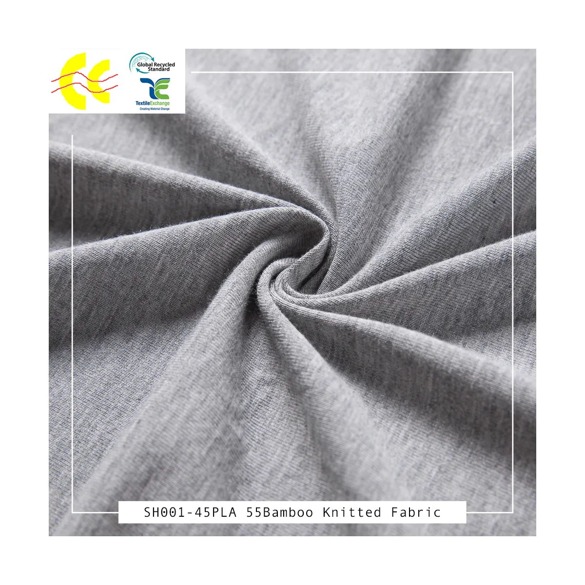 Best Selling Eco-Friendly 45 PLA 55 Bamboo Knitted Fabric For T-Shirt and Home Wear