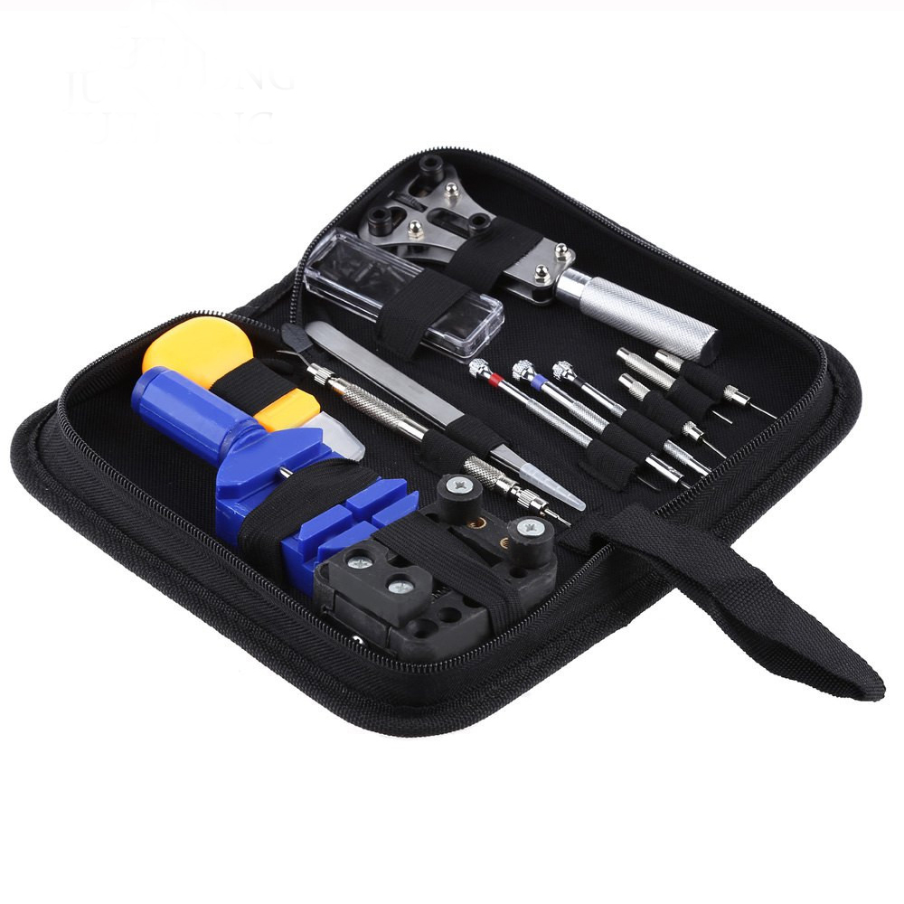 110pcs Multi-function Watch Repair Maintenance Tool Kit with Watch Case Closer and Dust Blower