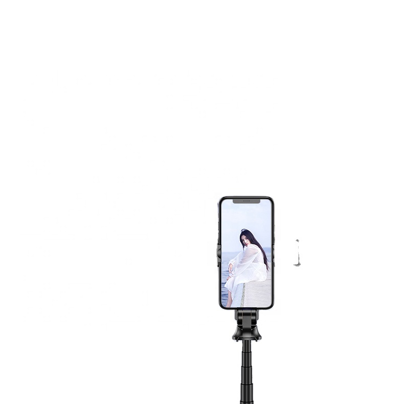 K22 Multi function 970mm length 144g light hidden Design wireless remote control tripod ps black selfie stick