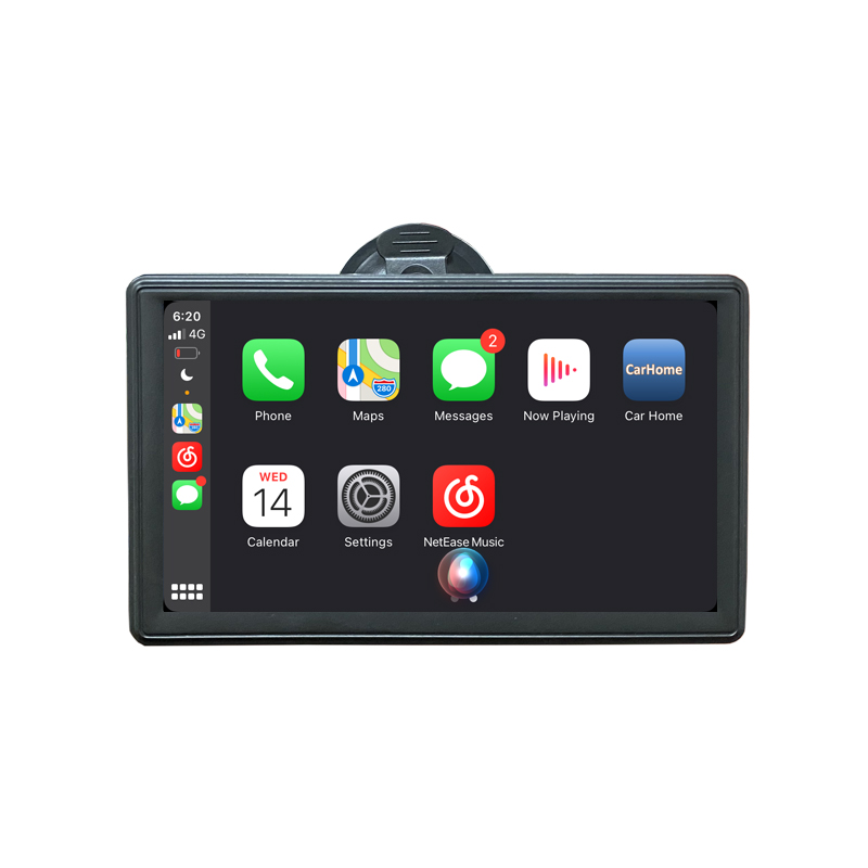 7 дюймов сенсорный экран автомобиля портативный беспроводной Apple CarPlay и Android Авто Bluetooth навигации HD1080 стерео Linux