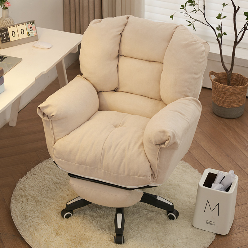 Ergonomic High Quality Office Chair with Leather Fabric Executive Computer Swivel High Chair with Metal Frame Dining Home Use