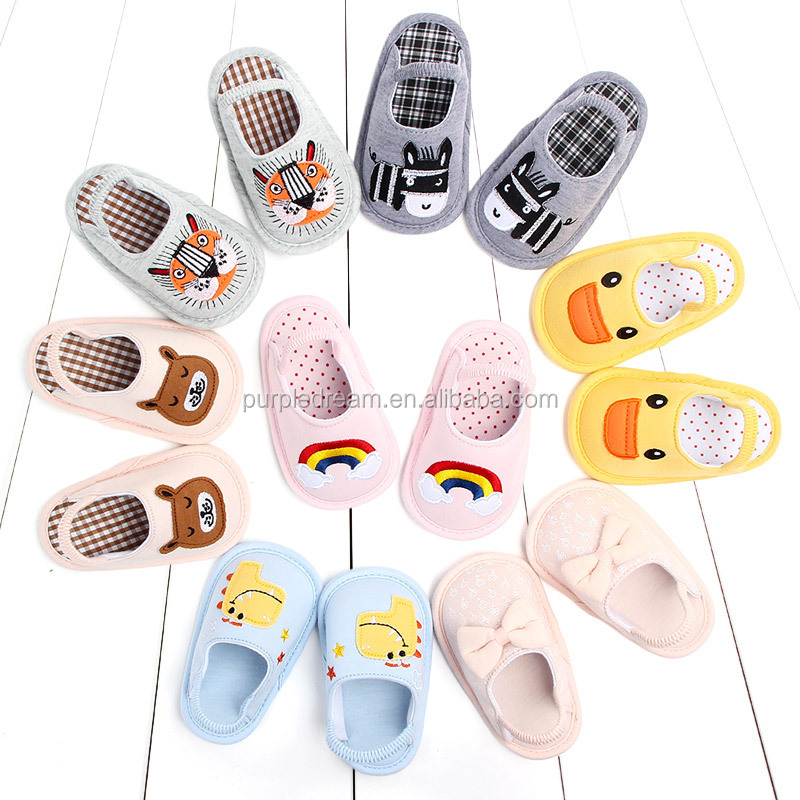 Soft Cotton Cartoon Design Kids Home Slippers Anti-resistance High Quality Daily Shoes For Toddlers