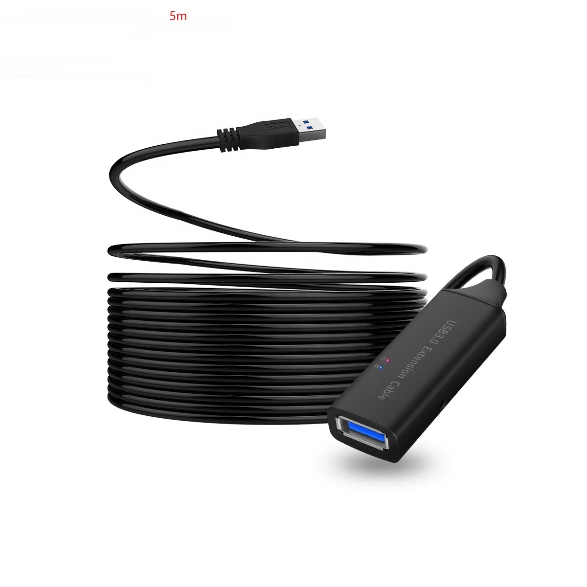 Высококачественный черный Удлинительный Кабель usb 3,0 5 м с IC RTS5411