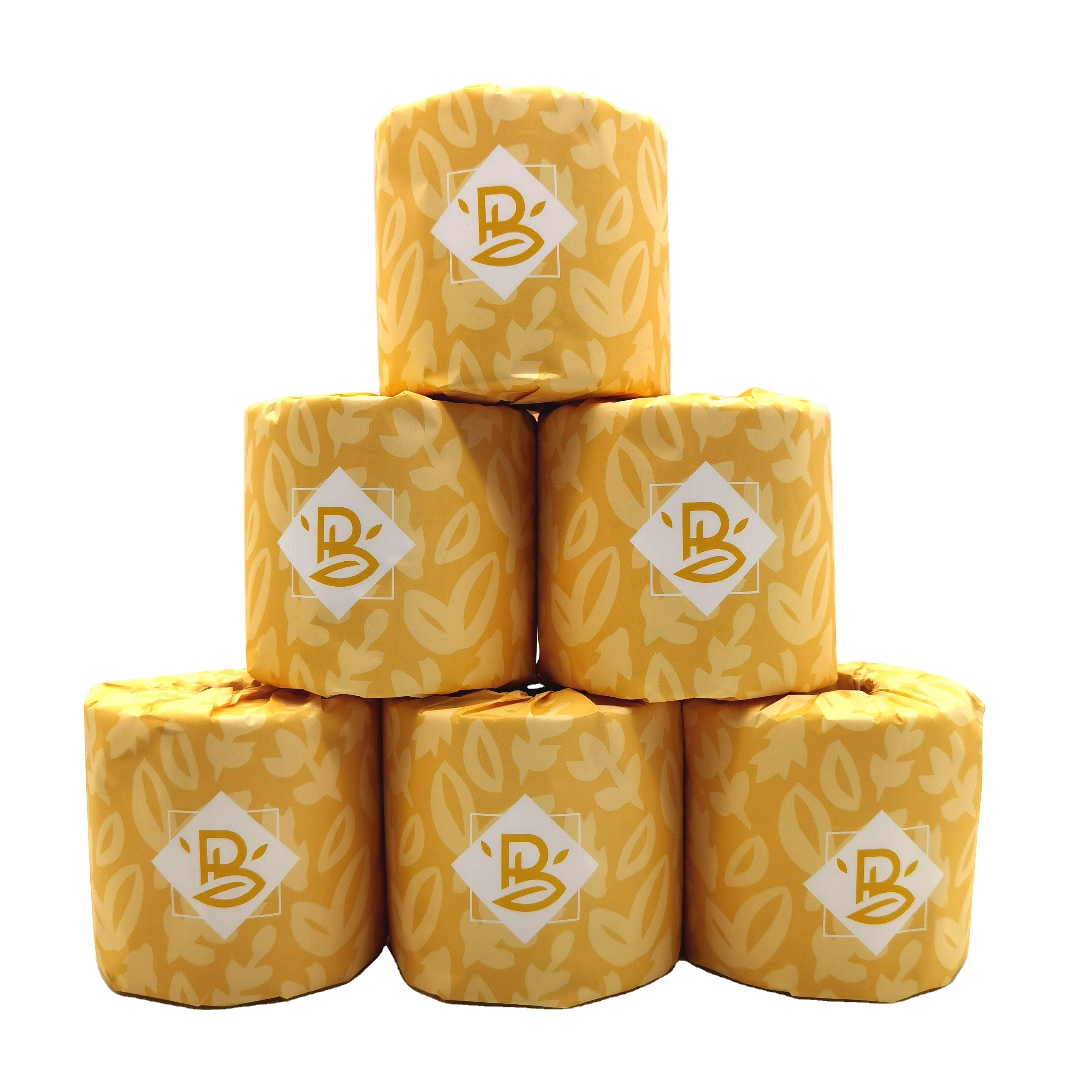 Biodegradable Bamboo Toilet Paper Roll Wholesale Customized Household Tissue